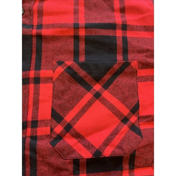 Hugo Boss Men's Red Plaid Ermann Long Sleeve Button Down Shirt Medium NWT - Picture 4 of 10